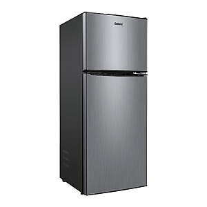 $168, FS, Galanz 4.6 cu ft Energy star, Stainless Steel Mini Fridge with Freezer, Walmart