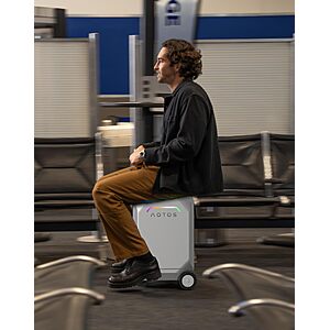 AOTOS Electric Suitcase-Rideable Luggage Carry-on Luggage 22x14x9-TSA, Airline-Approved 22 inch Hardshell, Zipperless Travel Suitcase $409.99