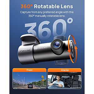[Prime Business Account only] 70mai M310 Plus 4K Dash Cam Front with Night Vision Price after coupon. $18.49