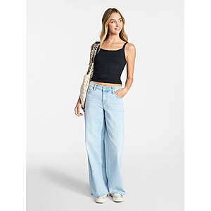 $8.98, 5 pack, black/white, No Boundaries Ribbed Cami Top, Walmart