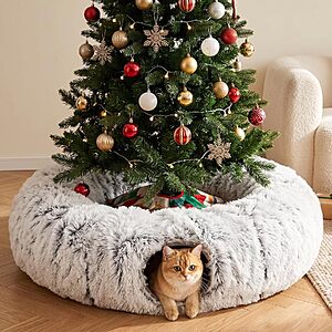 3-in-1 Avont Large Cat Tunnel Bed w/ Washable Cushion (Grey) $12.82 + Free Shipping w/ Prime or on $35+
