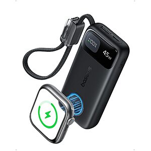 10000mAh 45W Baseus Power Bank w/ USB-C Cable & Apple Watch Wireless Charging Pad $24.29 + Free Shipping w/ Prime or on $35+