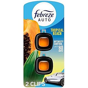 [SnS, AC] $3.17* | 2-Ct Febreze Auto Vent Clip Air Freshener (Tropical Beach) at Amazon