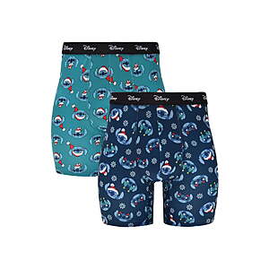 As low as $4.56, 2 pack character boxer briefs, Stitch, Spongebob, Nightmare Before Christmas, Elf, Walmart