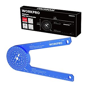 WORKPRO 7.3 Inch Aluminum Miter Saw Protractor, Precision Angle Finder $7.45