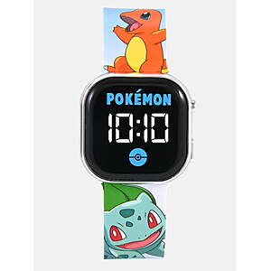 Unisex Childrens LED Watch With Square Case and Printed Silicone Strap (Pokemon, Batman, & Paw Patrol) - from $5.98
