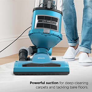 $118 FS WALMART Shark Navigator Lift-Away Upright Vacuum, Pet Friendly, Bristle Brushroll, NV380 Teal