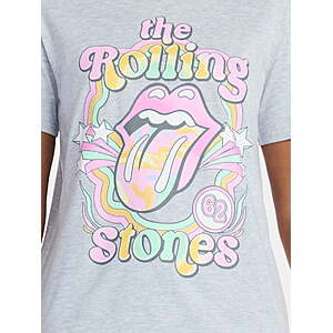 Clearance Women's Graphic Tee with Short Sleeves: Bridgerton, Rolling Stones, Spongebob Squarepants $1.75+
