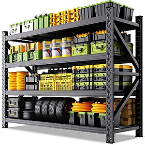 79" x 24" x 73" 4-Tier 6000-Lb Heavy Duty Adjustable Metal Garage Shelving Unit (Black) $159.99 + Free Shipping