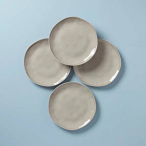 Lenox Bay Colors Grey Porcelain Dinner Plates, Set of 4 $19.37
