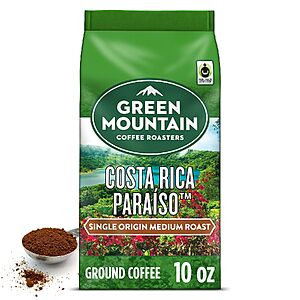 10-Oz Green Mountain Coffee Roasters Costa Rica Paraiso Medium Roast Ground Coffee $6.84 w/ S&S + Free Shipping w/ Prime or on $35+