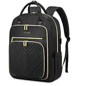 37.4L Lovevook Water Resistant Laptop Backpack w/ USB Charging Port (Black) $12.99 + Free Shipping w/ Prime or on $35+