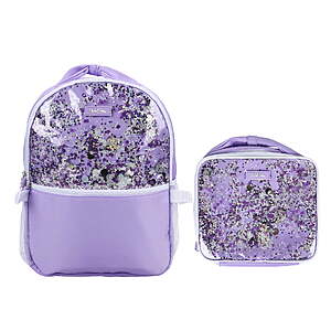 Packed Party Girls Confetti Backpack & Lunch Box Set, Purple $7.56 + Free S&H w/ Walmart+ or $35+