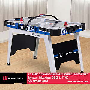 $119 FS WALMART 54" Air Hockey Table Set, Overhead Electronic Scorer, 2 Pushers, 2 Pucks, by MD Sports
