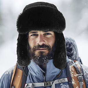 $15 Free Ship WALMART+ by   REDESS Men's Trapper Hat Winter Warm Ear Flaps Hunting Trapper Black Hat for Men and Women (color choices)