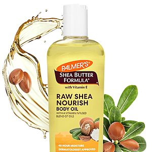 8.5-Oz Palmer's Shea Formula Raw Shea Body Oil w/ Vitamin E $5.43 w/ S&S + Free Shipping w/ Prime or on $35+
