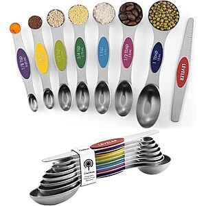 $5.99* | 8-Pack ChefAide Stainless Steel Magnetic Measuring Spoons Set at Amazon