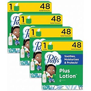 $3.78* | 4-Pack 48-Count Puffs Plus Lotion Facial Tissue at Amazon