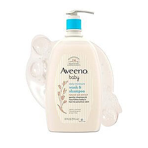 [SnS, AC] $10.41 | 33-Oz Aveeno Baby Gentle Daily Moisture Body Wash & Shampoo at Amazon
