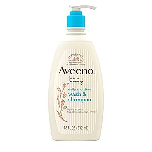 [SnS, AC] $5.95* | 18-oz Aveeno Baby Daily Moisture Gentle Body Wash & Shampoo at Amazon