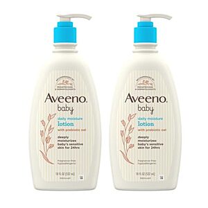 [SnS, AC] $11.88 | 2-Pack 18-Oz Aveeno Baby Daily Moisture Body Lotion, Fragrance-Free at Amazon