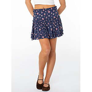 $6.67-$7.11, Walmart, Celebrity Pink Women's Ruffle Trim Mini Skirt