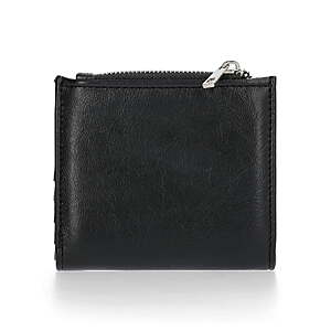 No Boundaries Women's Faux Leather Moto Snap Wallet (Black or Red) $2.65 + Free Shipping w/ Walmart+ or on $35+