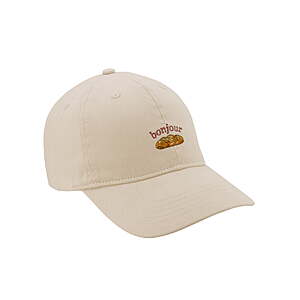 Time and Tru" Bonjour" Cotton Baseball Hat $2.28 + Free Shipping w/ Walmart+ or on $35+