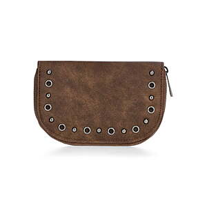 No Boundaries Women's Fashion Moto Rounded Wallet (Brown/Grey) $3.01 + Free S&H w/ Walmart+ or $35+