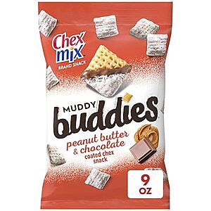 [SnS, AC] $25.64* | 11 × 9-Oz Chex Mix Muddy Buddies Snack Mix (Peanut Butter & Chocolate) ($2.33 each) at Amazon