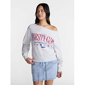 $2.97: No Boundaries Off the Shoulder Sweatshirt with Long Sleeves, Midweight (Size 2X/3X/4X) at Walmart.com