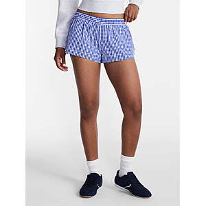 No Boundaries Game Day Boxer Shorts, 2'' Inseam, Women's Sizes M-XXL (Green/Blue) from $3.70