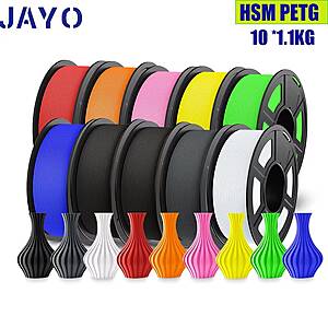 JAYO 11KG MIX Color HSM-PETG Filament (10 Rolls 1.1kg) 1.75mm $89 + Free S/H $79