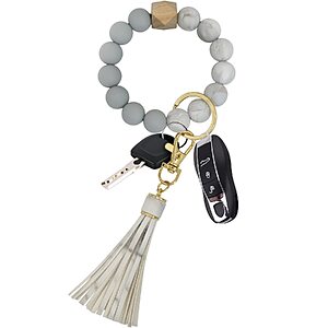 Amazon – Pusunas Silicone Beaded Wristlet Keychain Bracelet w/ Tassel - $3.99 w/ Code