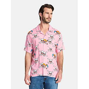One Piece Men's and Big Men's Graphic Button-Up Shirt (Sizes S-5XL, Pink) $3.90 + Free S&H w/ Walmart+ or $35+