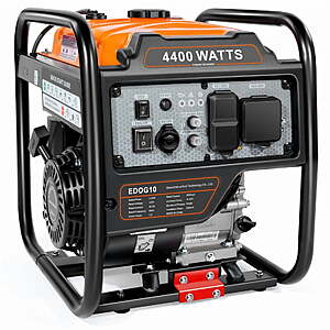 Efurden 4400W Inverter Generator Gas Powered, Portable Gas Generator for Home and Outdoor Use, Leightweight and ECO Mode - $261.55 + Free Shipping
