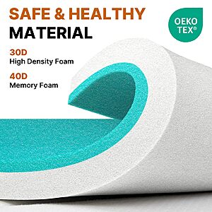 72" x 24" Gaialoop Memory Foam Glamping Roll Up Futon Mattress, Camping Mattress for Indoor and Outdoor $41.99 @Amazon