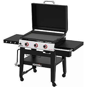 Nexgrill Daytona 3-Burner 630 Sq In Gas Flat Top Griddle w/ Side Tables $154.98 + Free Shipping