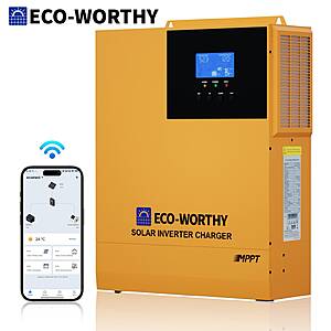 ECO-WORTHY 3500W Pure Sine Wave Solar Inverter Charger 48V 80A MPPT $346+ Free Shipping