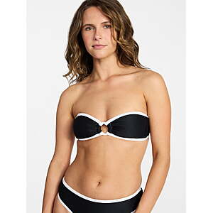 Time and Tru Women's Go Time Strapless Bandeau Bikini Top with O-Ring, Sizes XS-3X - $3.75