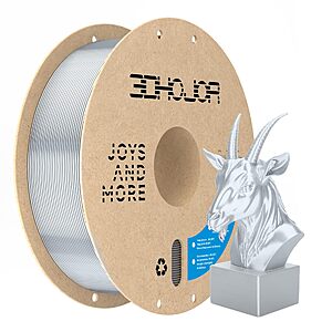 3DHoJor Silk PLA Filament 1KG 1.75mm Metal Silvery $11.99 + Free Shipping