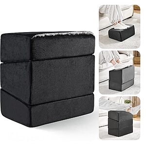 16" WANTELL Adjustable Ergonomic Foot Rest w/ Washable Cover (Black) $16.99 + Free Shipping w/ Prime or on $35+