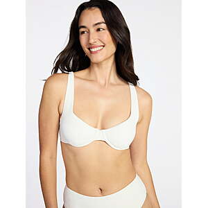 Time and Tru Women's Ribbed Underwire Bikini Top, Sizes XS-L - $3.66