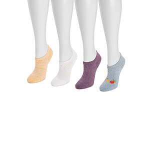 MUK LUKS Women's Dream Step No-Show Liner Socks, 4-Pack, OSFM $3.15