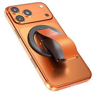 SINCEHOLY MagSafe N52 Magnetic Phone Ring Grip w/ 360° Rotation & Kickstand Stand (Orange) $6.99 + Free Shipping w/ Prime or on $35+