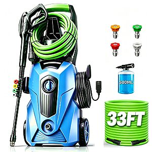 Electric Pressure Washer 5000PSI with 33ft Power Hose - $79.99 AC
