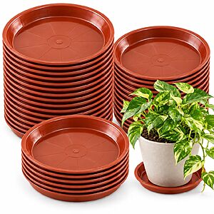 30-Pack 8" Tulpeed Plastic Plant Saucer Drip Trays (Red) $6.49 + Free Shipping w/ Prime or on $35+