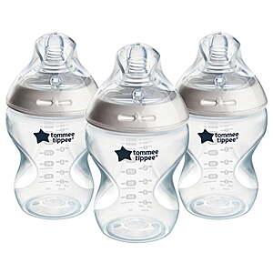 Tommee Tippee Natural Start Anti-Colic Baby Bottle, 9oz, Slow-Flow Breast-Like Nipple, Anti-Colic Valve, 3 Pack $12.15