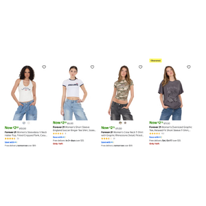 Forever 21 Clearance at Walmart $2.5