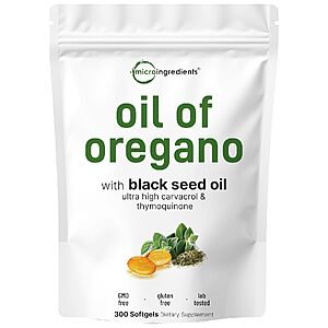 300-Count Micro Ingredients Oil of Oregano Softgels $22.36 w/ S&S + Free Shipping w/ Prime or on $35+